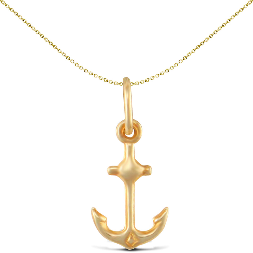 9ct Gold  Anchor Charm Pendant - JPC220