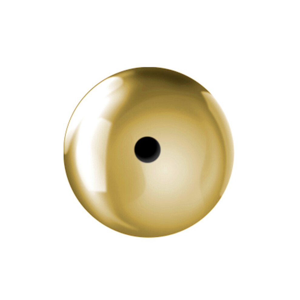 Jewelco London 9ct Yellow Gold Banana Belly Bar Fastening Ball Bead 5mm - JBJ100-Ball
