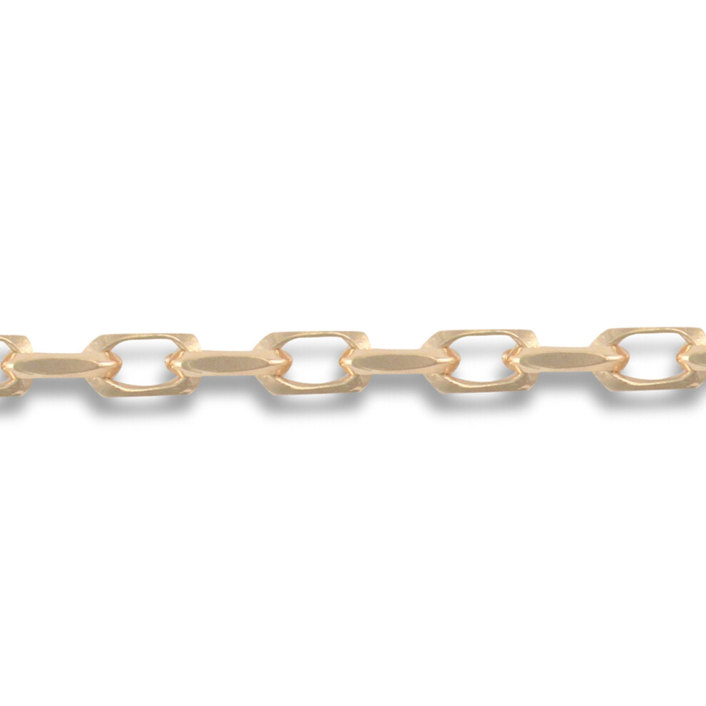 (18) Jewelco London Unisex Solid 9ct Yellow Gold Italian Diamond Cut Belcher 3.2mm Gauge Pendant Chain Necklace