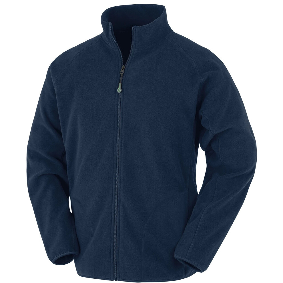 (XL, Navy) Result Genuine Recycled Mens Microfleece Jacket