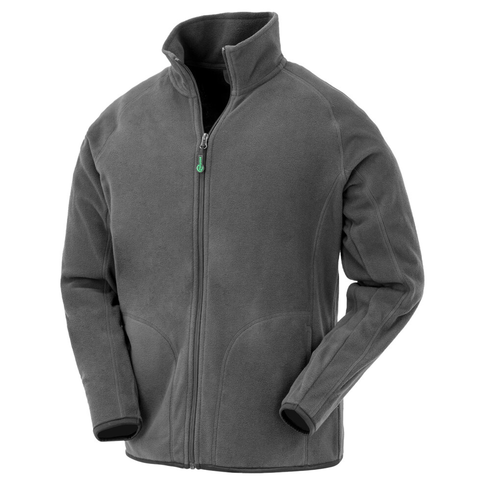 (XXL, Grey) Result Genuine Recycled Mens Microfleece Jacket