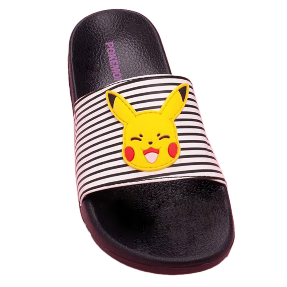 (10 UK Child, Black) Pokemon Girls Pikachu Sliders