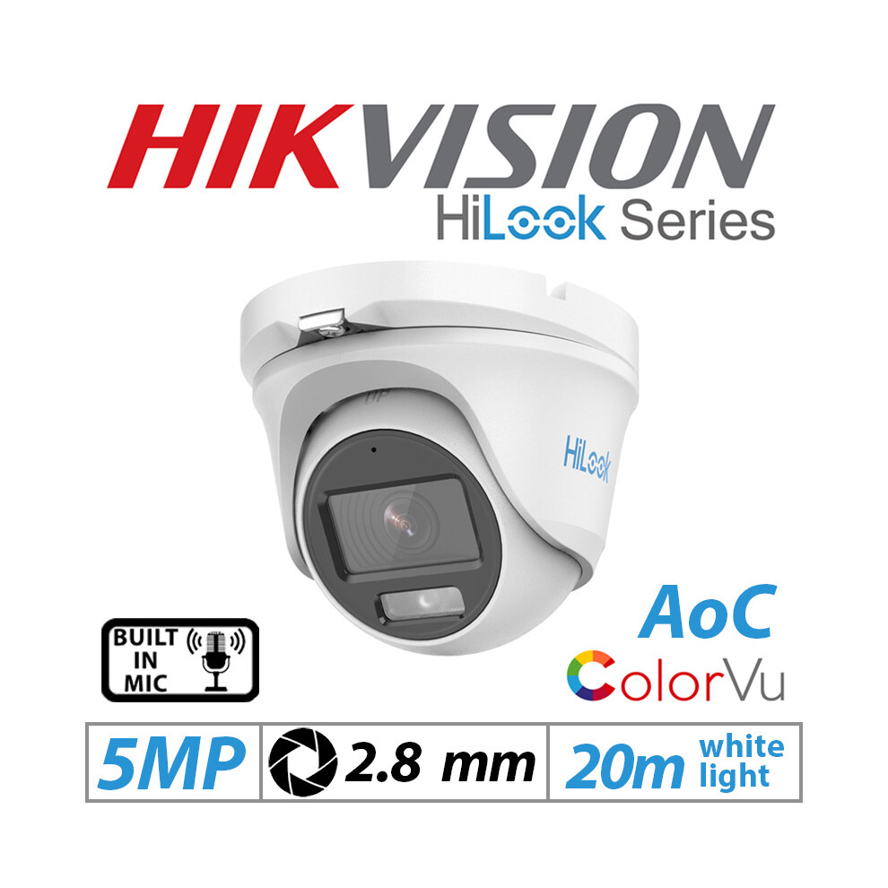 HILOOK HIKVISION COLORVU AOC MIC 3K THC-T159-MS 2.8MM METAL BODY CCTV