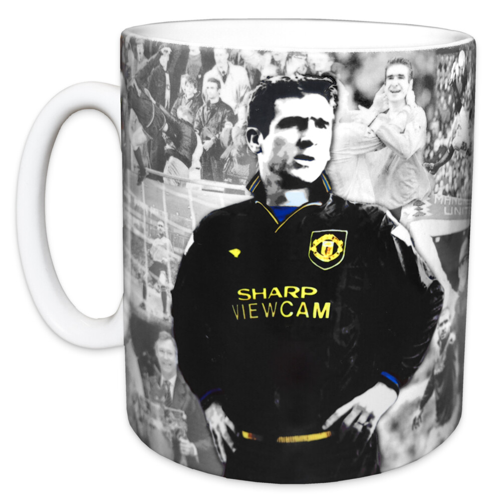 (Black Cantona) Retro Football Legends of Manchester United Ceramic Mug