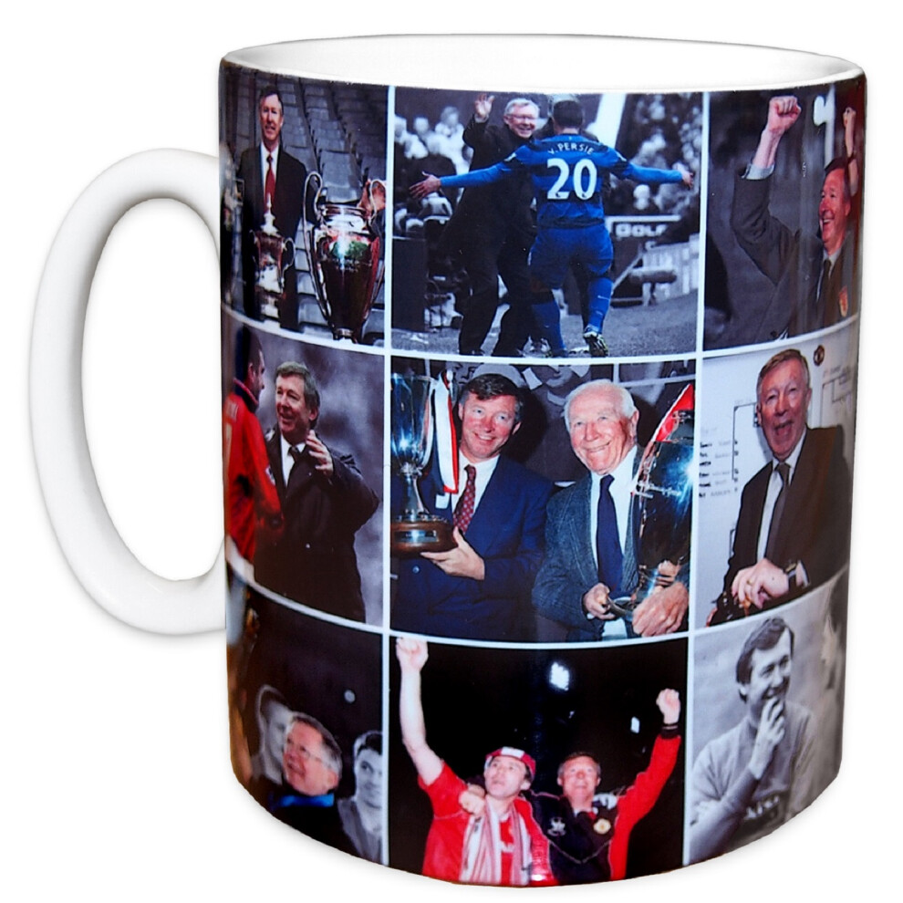 (Multi Ferguson) Retro Football Legends of Manchester United Ceramic Mug