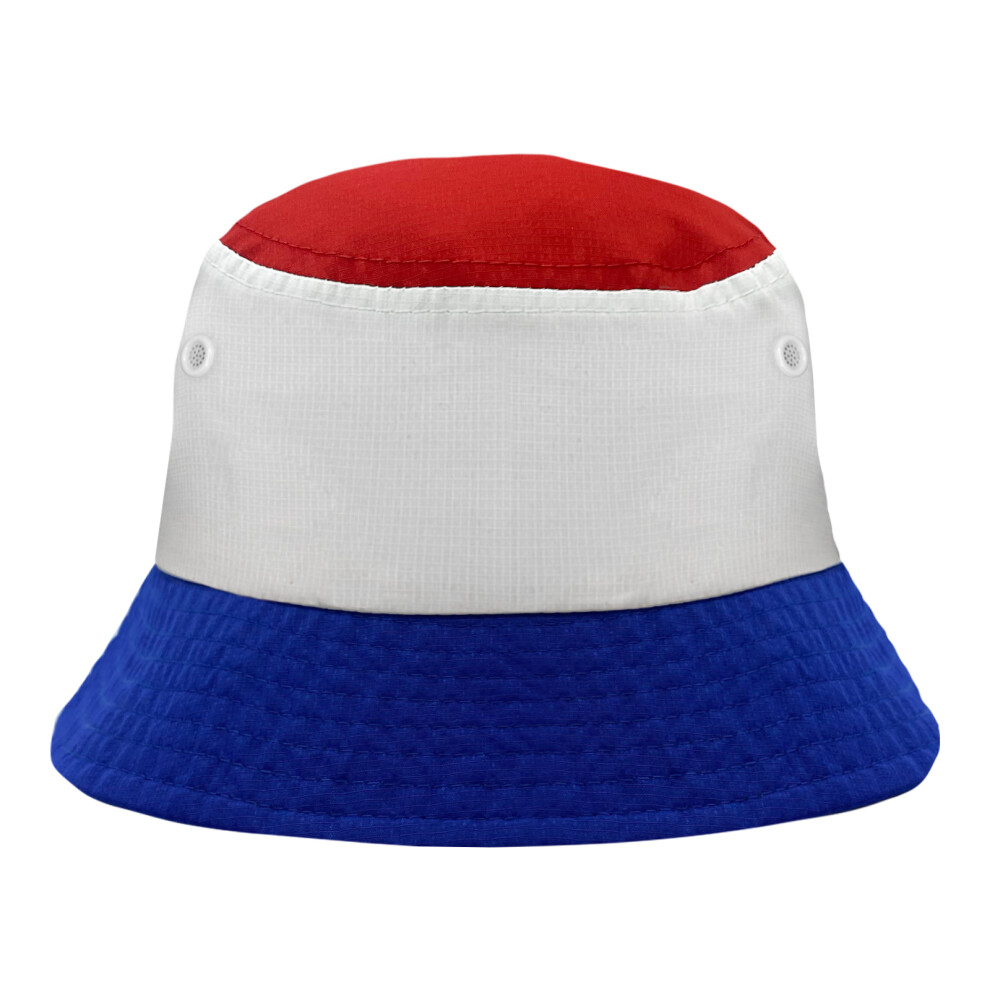 (Red/White/Royal, M/L) Fan Originals Bucket Hat Tricolour Royal White Chelsea Colours