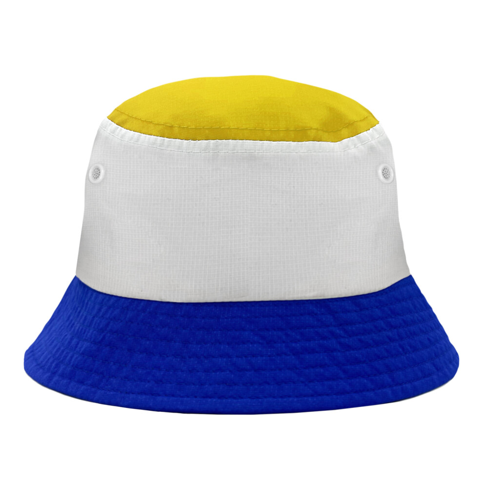 (S/M) Fan Originals Bucket Hat Tricolour Yellow White Royal Leeds Colours