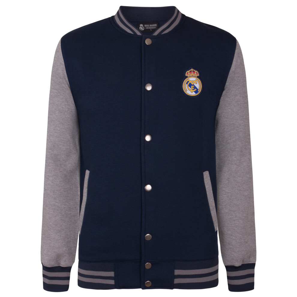 (6 Years) Real Madrid Official Football Gift Boys Retro Varsity Baseball Jacket