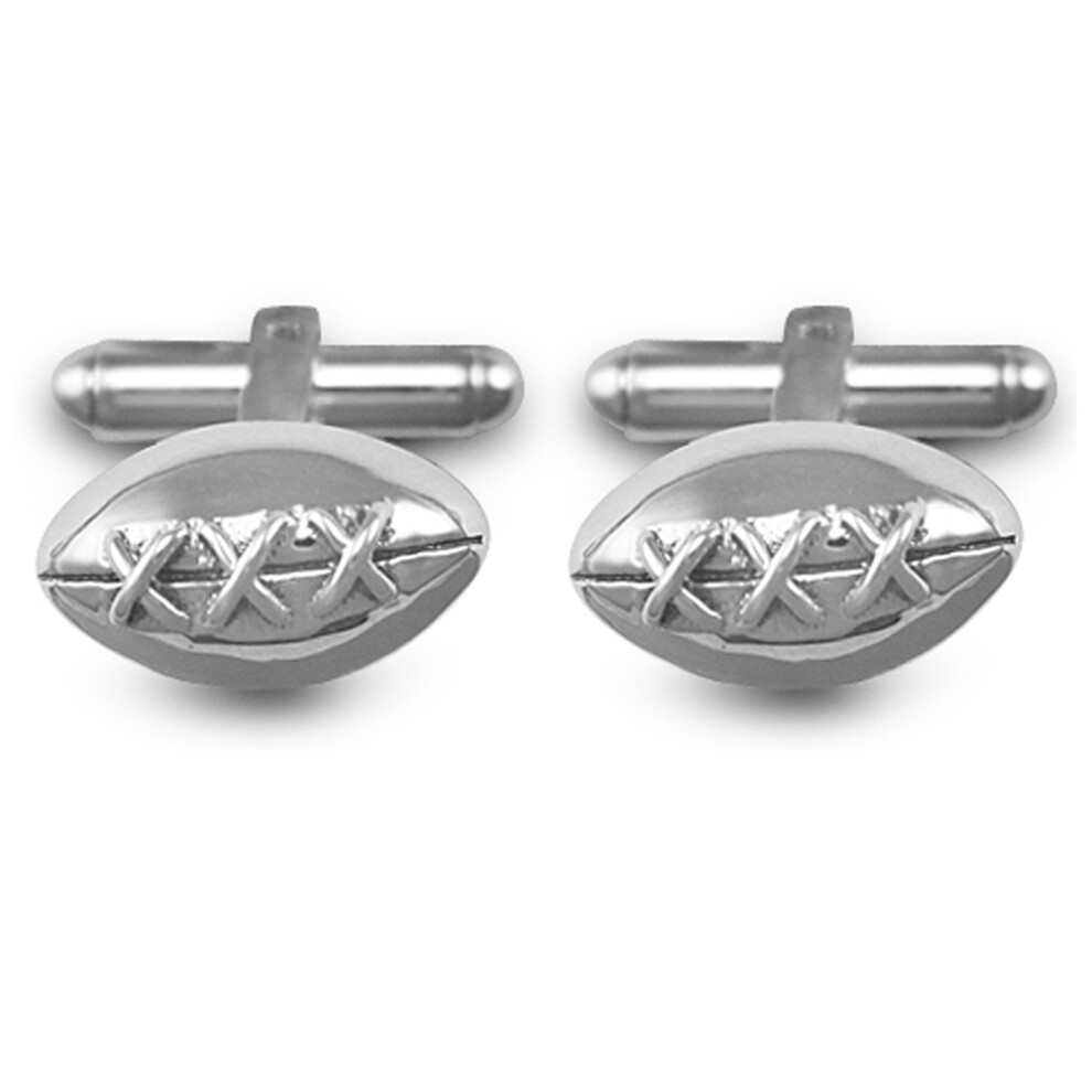 Jewelco London Sterling Silver rugby  T-shape Cufflinks - Gents - ACL004