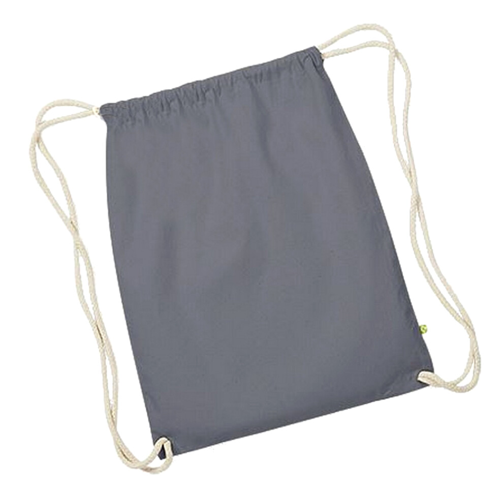 Westford Mill Unisex Multicoloured (One Size, Graphite) Earthware Organic Gymsac (13 Litres)