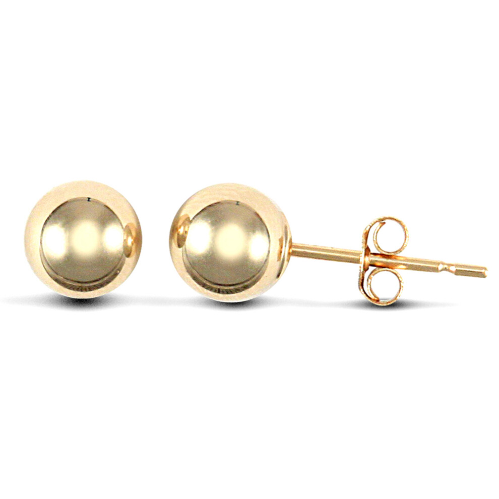 Jewelco London 9ct Yellow Gold Ball Bead Stud Earrings, 5mm - JES079