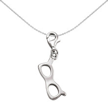 Jewelco London Unisex Sterling Silver Specs Glasses Lobster Clasp Link Charm - CM054