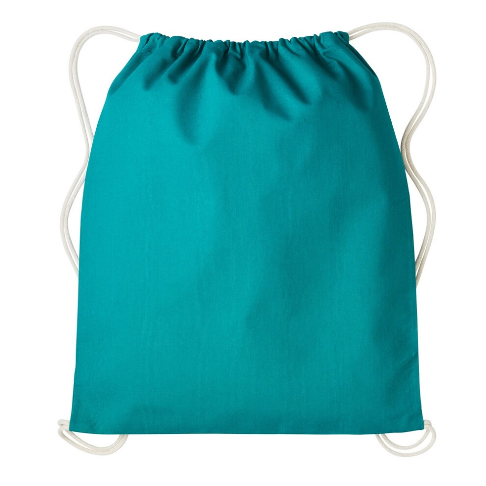 Nutshell Unisex Multicoloured (One Size, Jade/Natural) Drawstring Gymsac