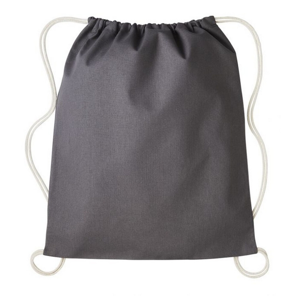 Nutshell Unisex Multicoloured (One Size, Slate Light Grey/Natural) Drawstring Gymsac