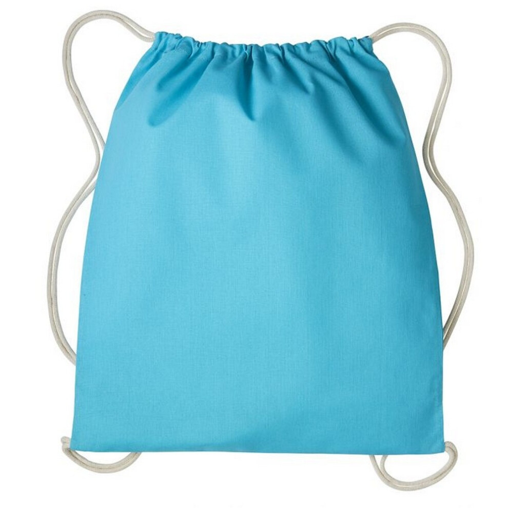 Nutshell Unisex Multicoloured (One Size, Turquoise/Natural) Drawstring Gymsac