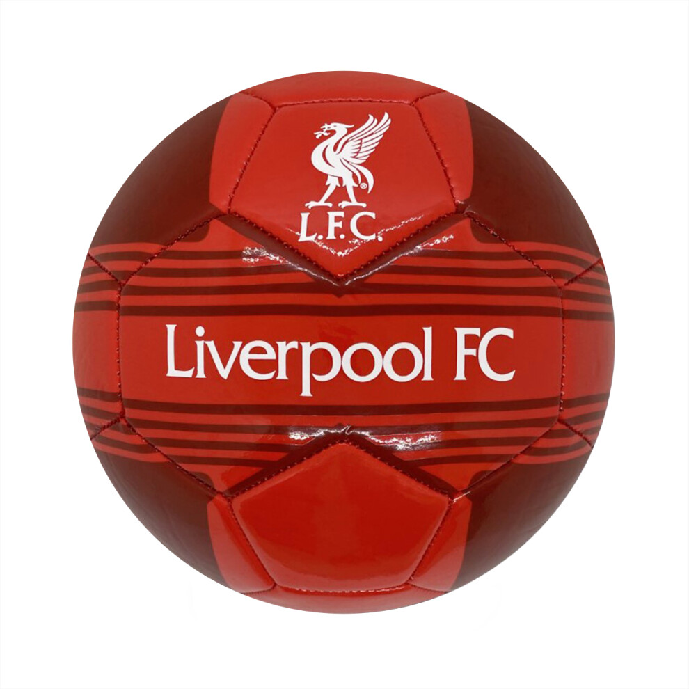 (Red/White) Liverpool FC Football Size 4 Crest Red OFFICIAL Gift