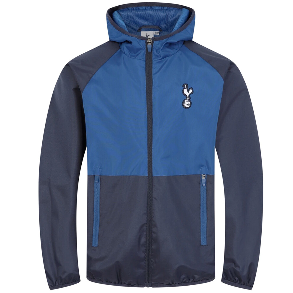 (Blue, 10-11 Years) Tottenham Hotspur FC Official Football Gift Boys Shower Jacket Windbreaker