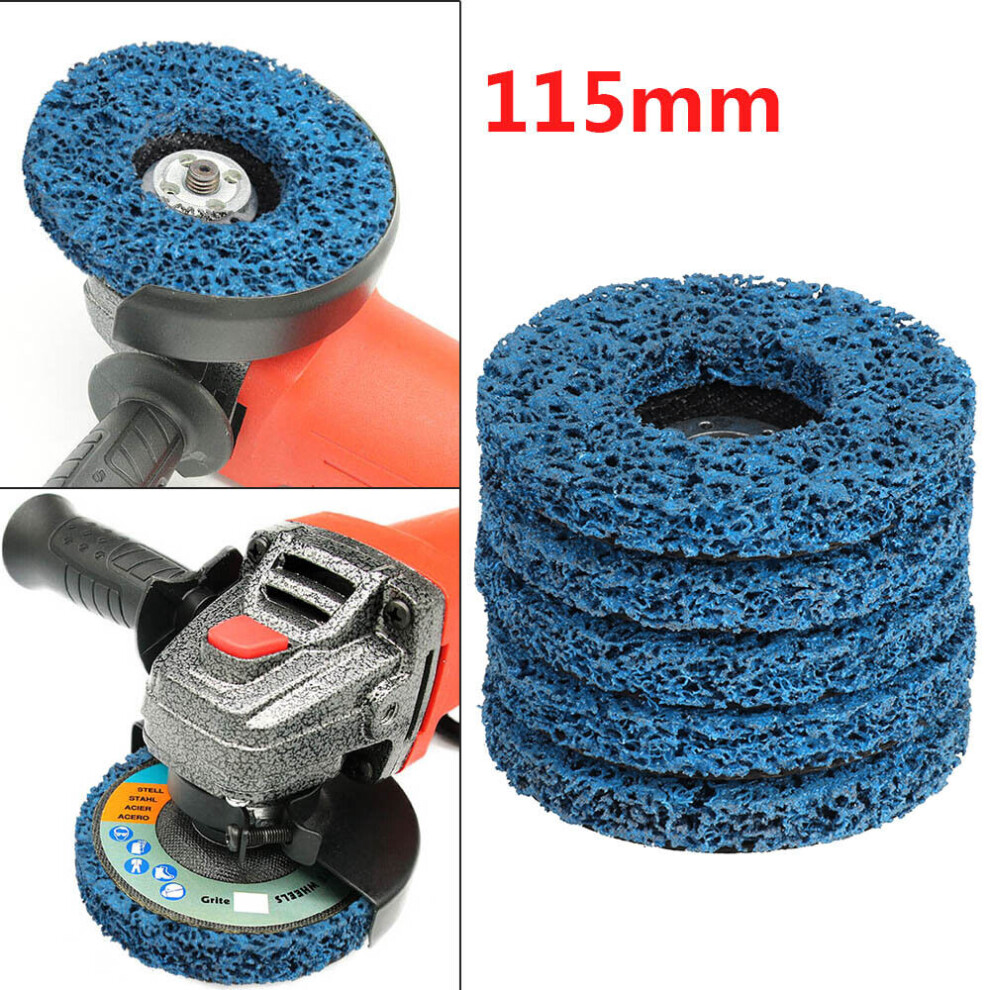 5X115mm 4.5" Poly Strip Wheel Discs Paint Rust Remove Abrasive Grinder