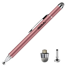 (Pink) Stylus Pen Disc Styli 2 in 1 Touch Screen Pen with Replacement Tip for Smartphones iPhone iPad Mini iPad 10.2 inch 8th Gen Tablet Stylus