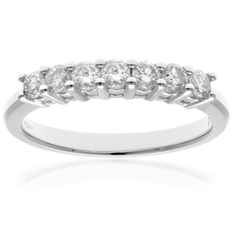 (N) Jewelco London  Platinum Eternity Ring, IJ/I Certified Diamonds, Round Brilliant, 0.50ct Diamond