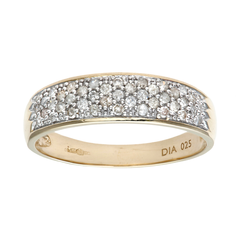 (N) Jewelco London 9ct Yellow Gold 0.25ct Diamond Eternity Ring - PR0AXL5247Y-image-OPC-P8RG57Z-NEW