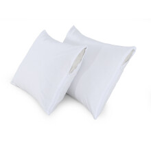 (2 Pair Pack) 100% Cotton Zipped Pillow Protectors Covers-Stain Resistant-Anti Bed Bug and Dust Mite Proof Pillow Colour White Available in Different Pack 74x 48cm