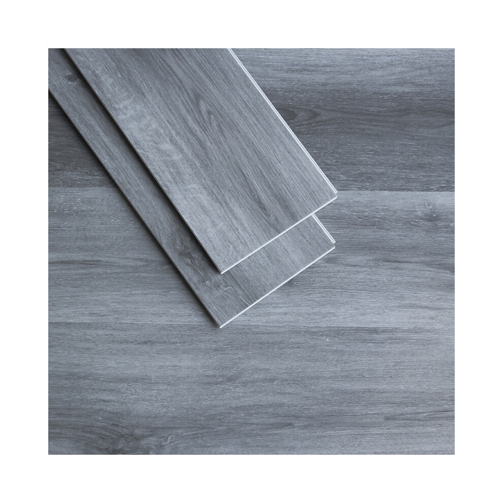 (Walnut Grey) Display Guru Anti Slip, Waterproof, Fireproof SPC Vinyl Flooring Floor Planks Home Office Kitchen Bedroom Bathroom and Restaurants