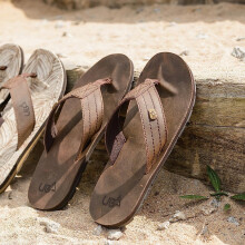 (7) Urban Beach Gibson Leather Flip Flops