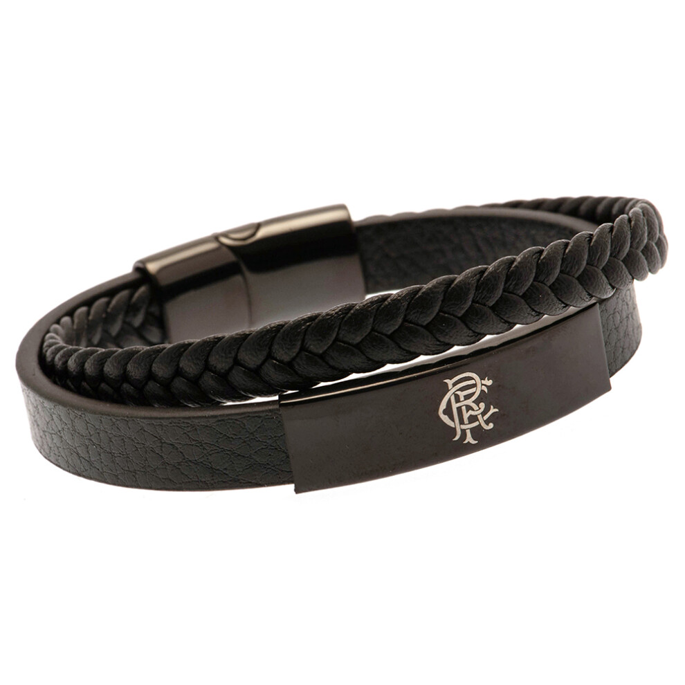 Rangers Black Leather Bracelet