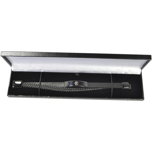 Rangers Black Leather Bracelet 1