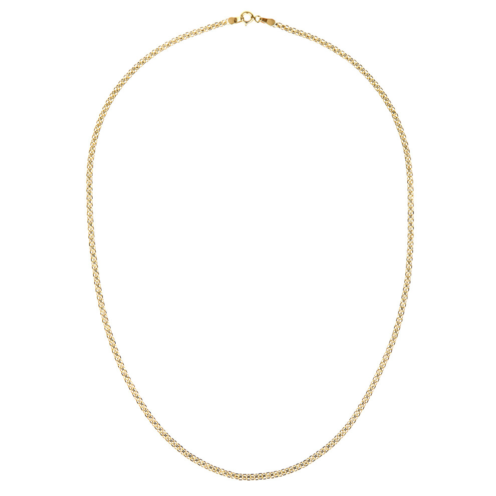 Jewelco London 9ct Yellow Gold Bismark Chain Necklace 18 inch 46cm - NK1AXL801Y