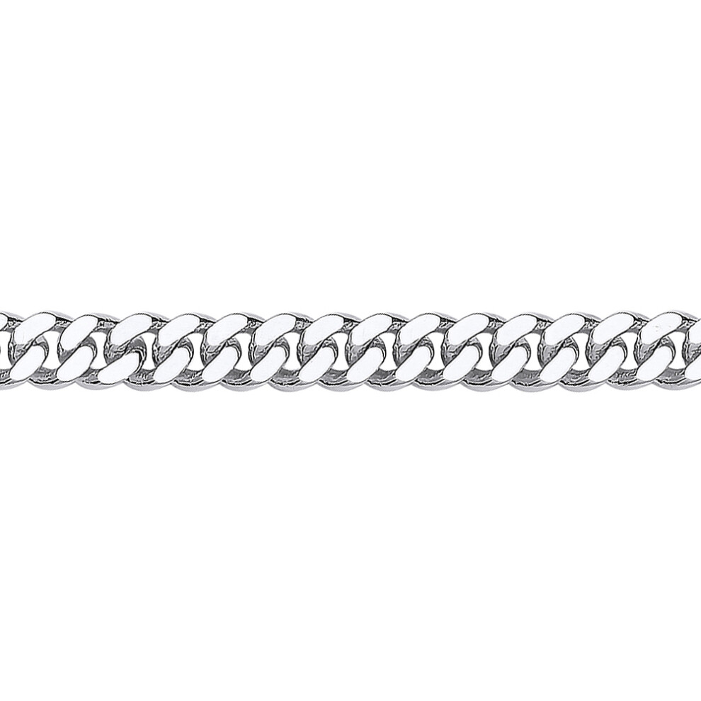 Jewelco London Mens Sterling Silver Diamond-cut Curb Bracelet 9mm 8.5 inch - GVB463