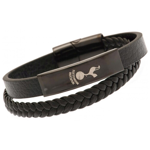 Spurs Black Leather Bracelet 1
