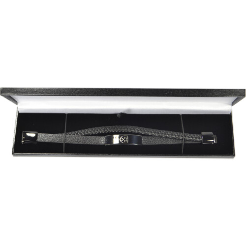 West Ham Black Leather Bracelet 2
