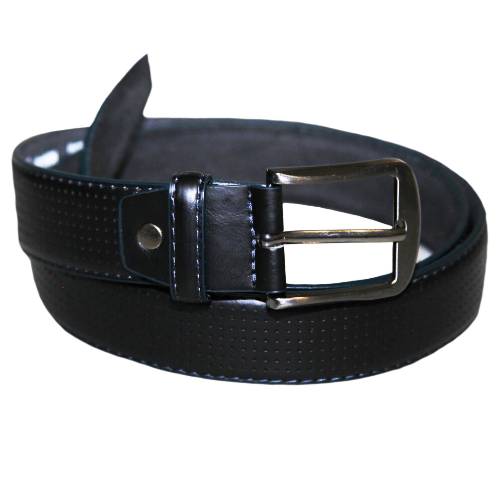 (XL, Black) Forest Mens Leather Belt