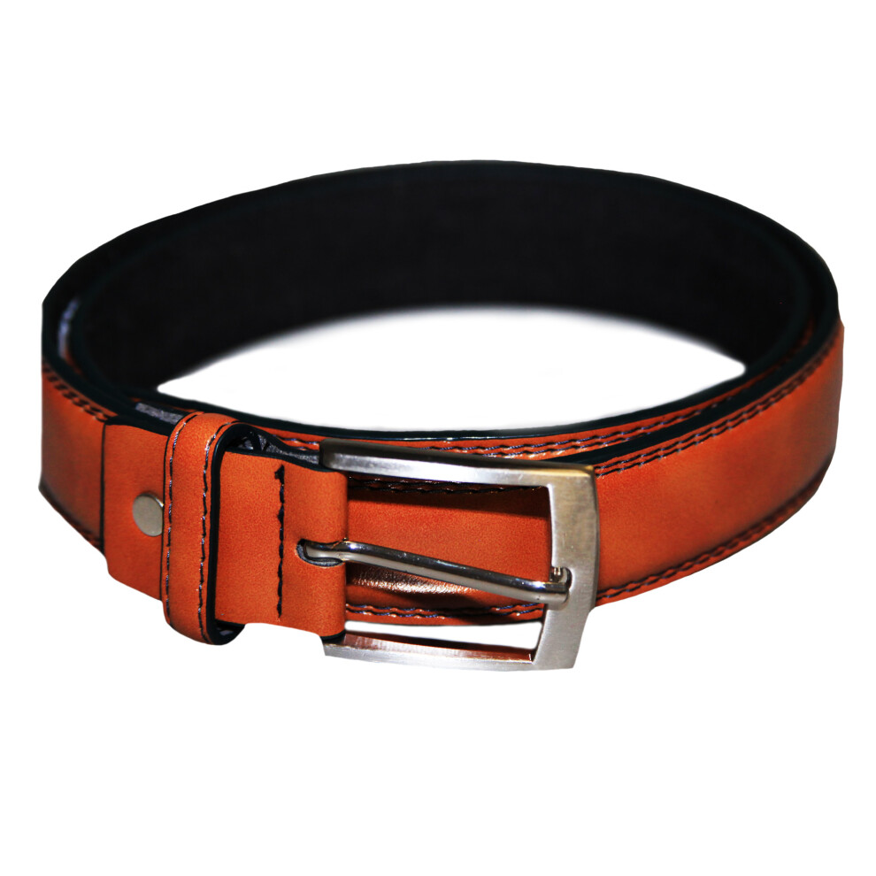 (L, Tan) Forest Mens Leather Belt