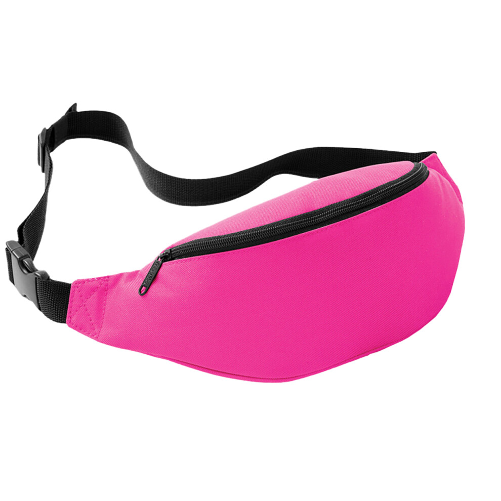 (One Size, Fuchsia) Bagbase Adjustable Belt Bag (2.5 Litres)