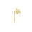 Jewelco London Jewelco London 9ct Gold Cubic Zirconia Solitaire Lucky Star L-Post Nose Stud, 4mm - 1-70-0699 1