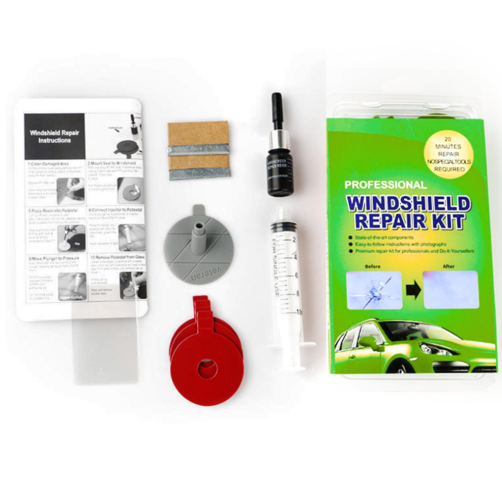 Windshield Glass Repair Kit - Windscreen Chip & Scratches Repair Kit