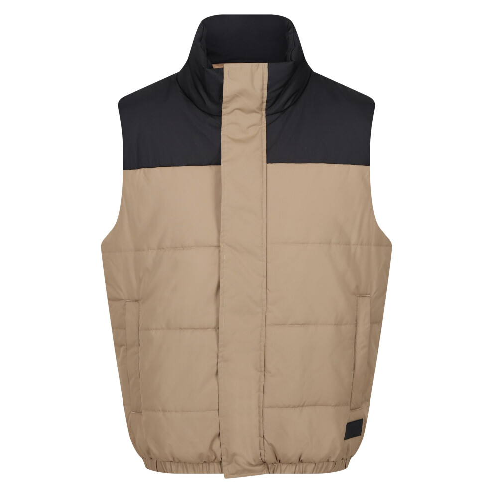 (L, Gold Sand/Black) Regatta Mens Hawfinch Baffled Gilet