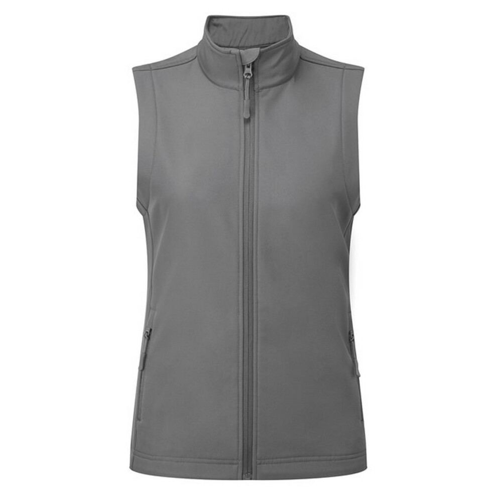 (L, Dark Grey) Premier Womens/Ladies Windchecker Recycled Printable Gilet