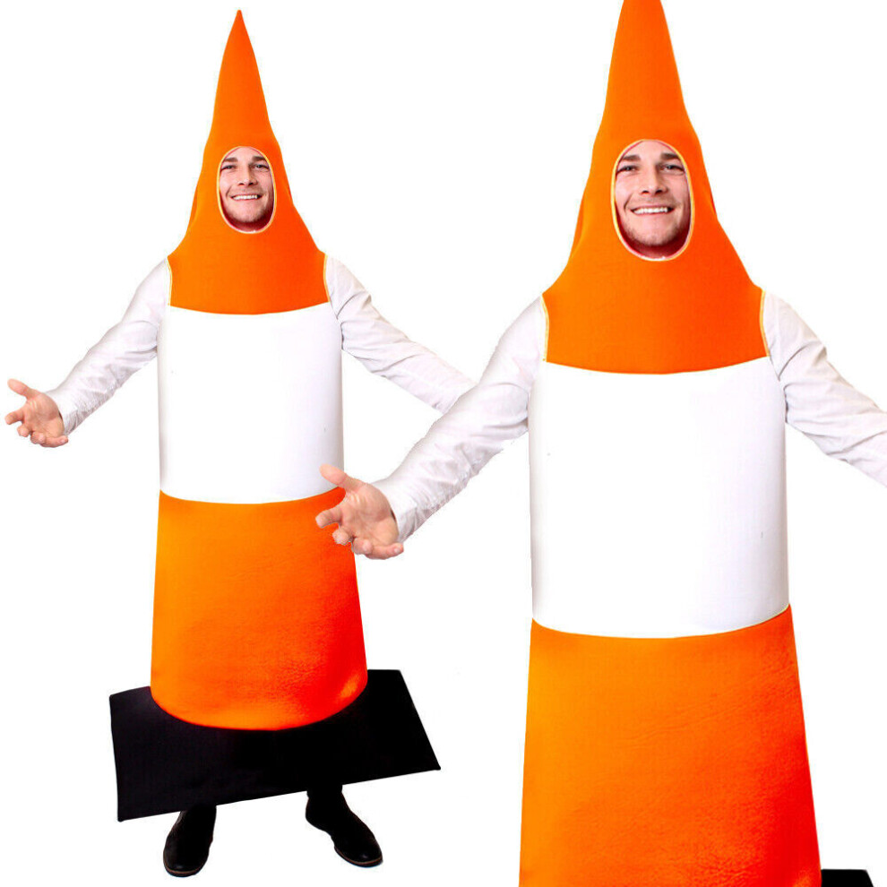 Adults Road Traffic Cone Costume Stag Do Charity Run Funny Fancy