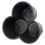 GEEZY GEEZY 4 Black Plastic Trio Planter Vertical Stackable Flower Pot Veggies Fruits Herbs 6
