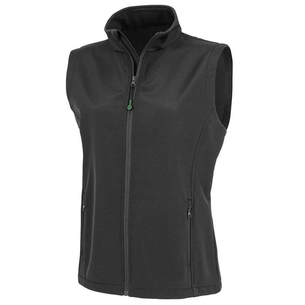 (S, Black) Result Genuine Recycled Womens/Ladies Softshell Body Warmer