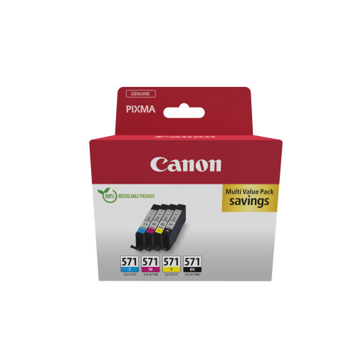 Canon Käyttöväri - Canon - CLI-571 - Monivärinen - Inkkjet - 4 pakkaus