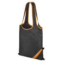 (One Size, Black/Orange) Result Core Compact Shopping Bag (Pack of 2)