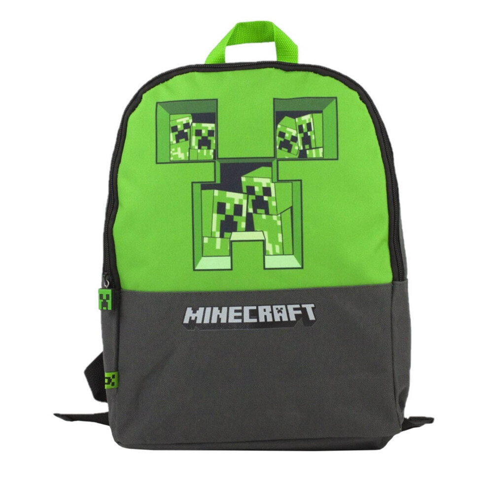 Minecraft Unisex Grey Pixel Creeper Backpack