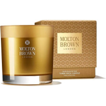 MOLTON BROWN MESMERISING OUDH ACCORD & GOLD THREE WICK CANDLE 480G