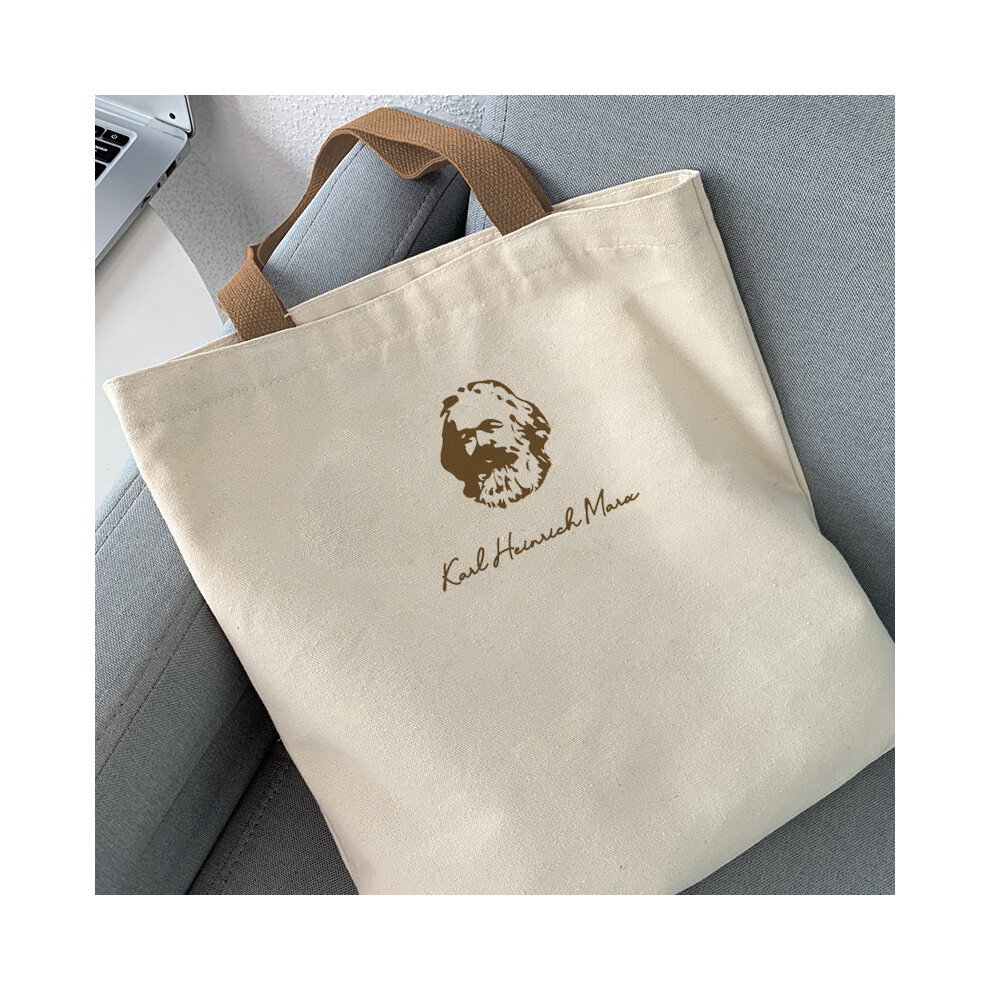 Karl Heinrich Marx Pattern  Canvas Bag Simple Versatile Shoulder   Environmental