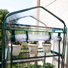 Plastic 4-Tier Greenhouse - Mini Greenhouse With Frame And Cover,69x49x160cm